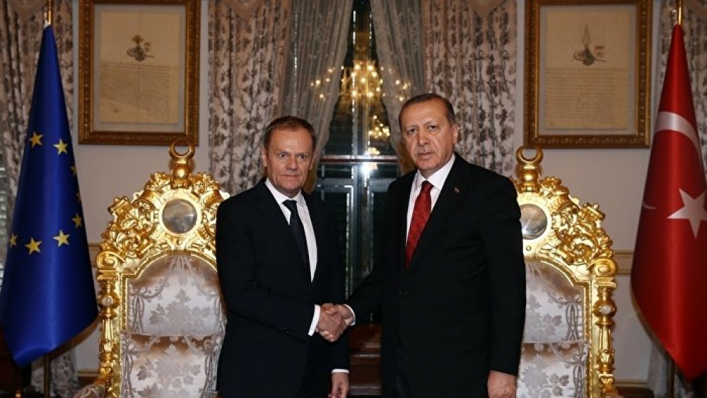 Erdoğan, AB Konseyi Başkanı Tusk'ı kabul etti