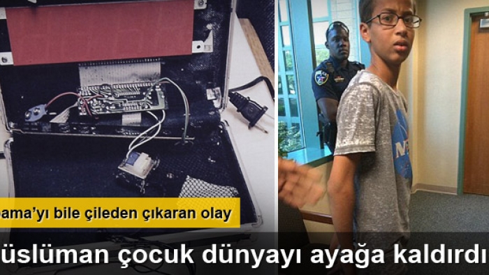 ABD'de Müslüman Çocuğun Yaptığı Saat Bomba Sanılarak Turuklandı