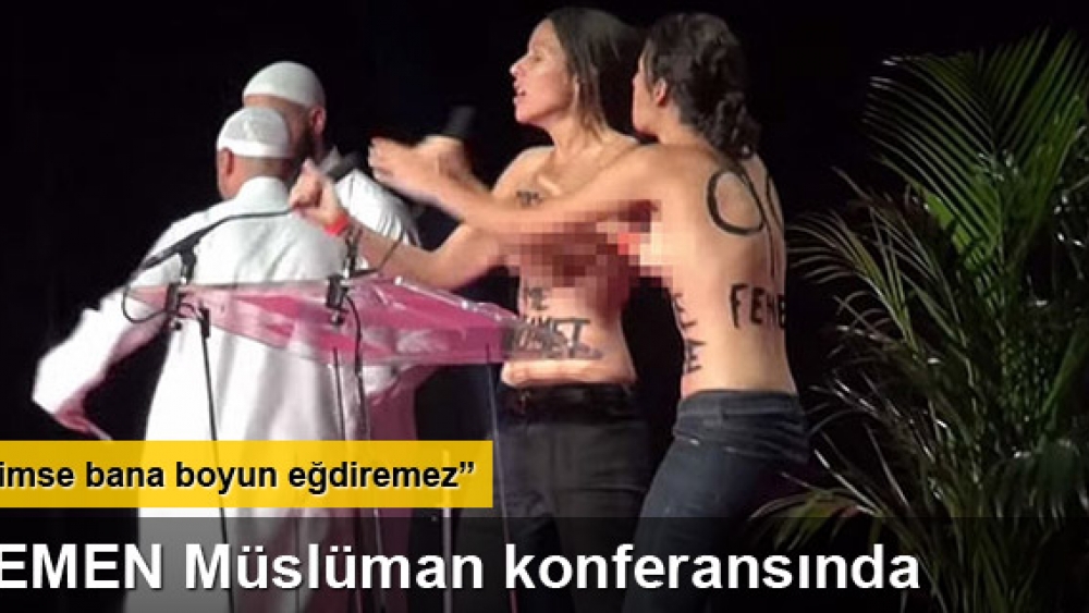 Femen Grup, Müslüman Toplantısını Bastı