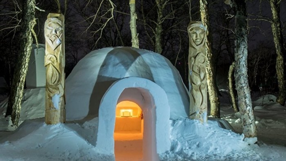 Rusya'nın ilk kardan oteli açıldı