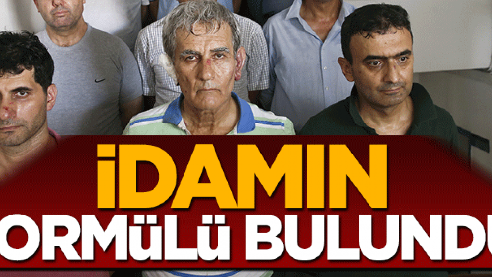 İdamın formulu bulundu