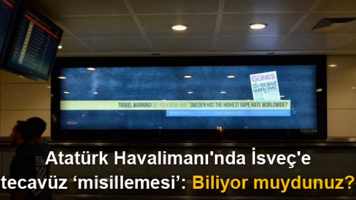 Atatürk Havalimanı'nda İsveç'e kapak reklam