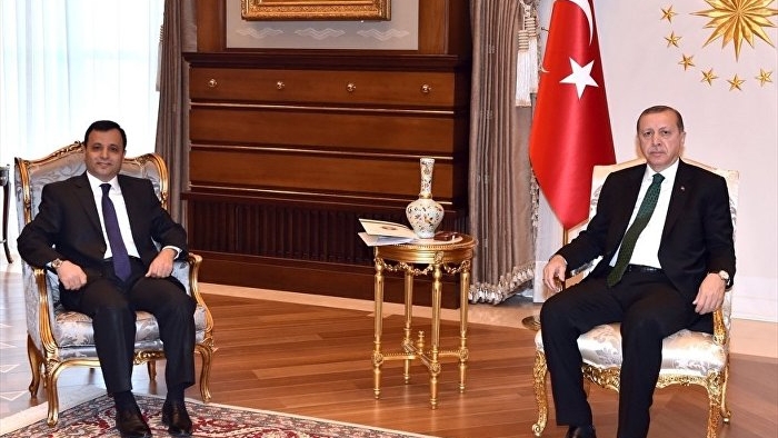 Erdoğan, Anayasa Mahkemesi Başkanı Arslan'ı kabul etti